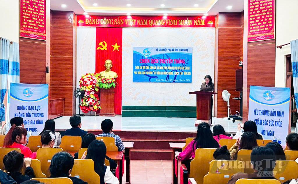Ban tổ chức Phát động cuộc vận động “Xây dựng gia đình 5 không, 3 sạch, 3 an” trên địa bàn xã Kim Phú - Ảnh: X.P