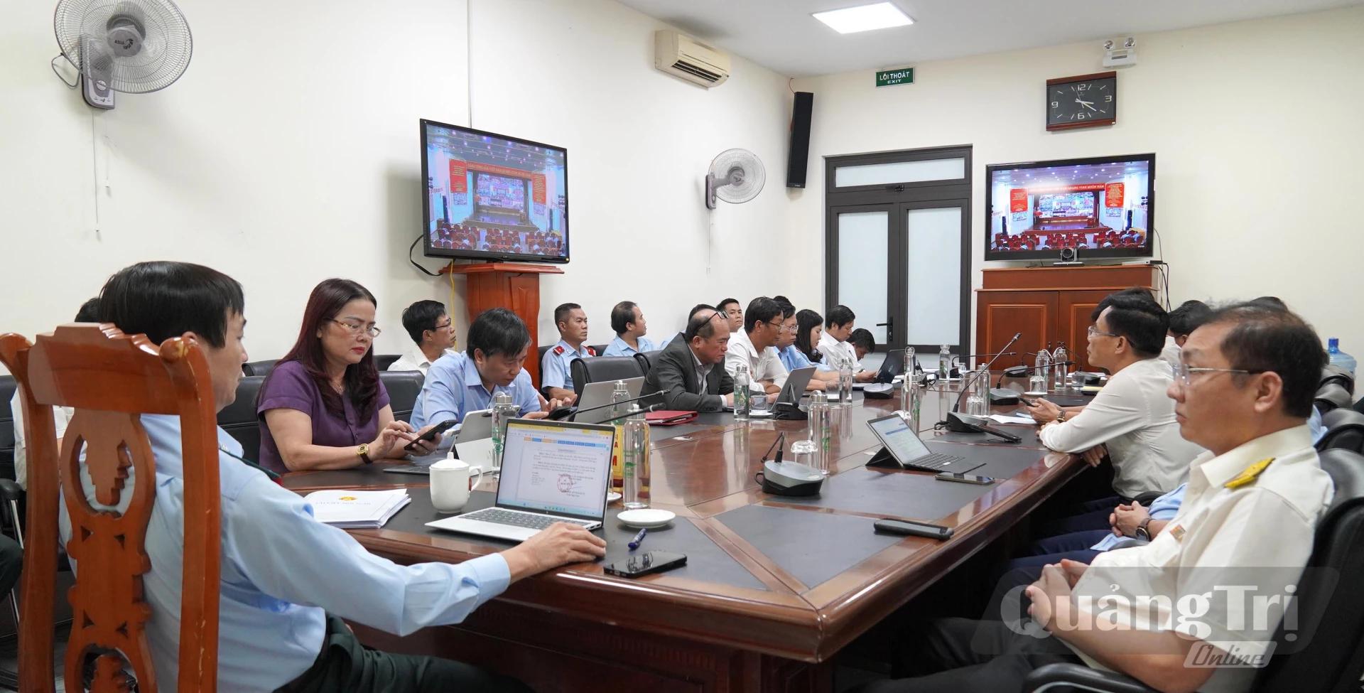 Các đại biểu dự hội nghị trực tuyến - Ảnh: C.H