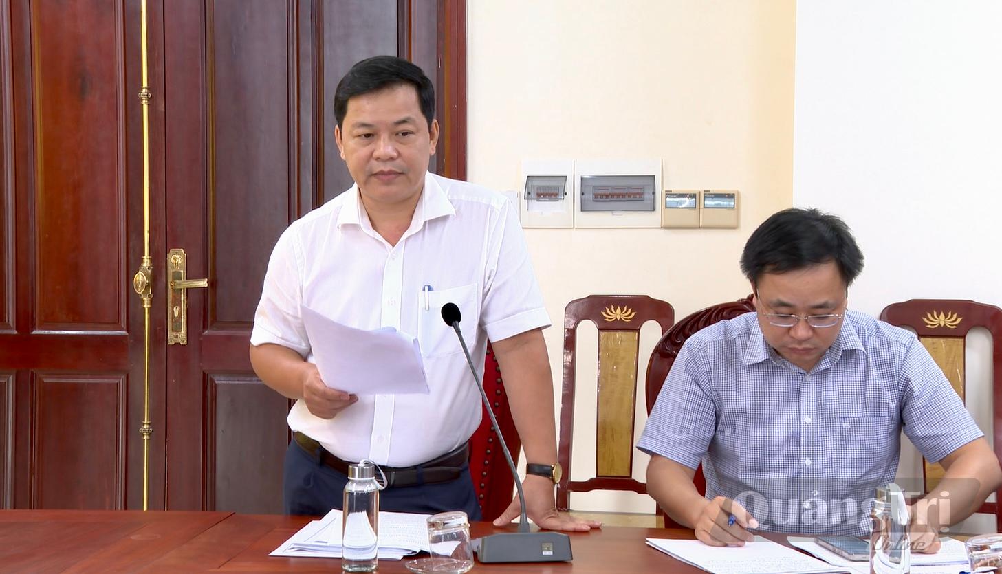 Đồng chí Trần Ngọc Ánh, Phó trưởng Ban Tuyên giáo Tỉnh ủy, Trưởng Ban giám khảo phát biểu tại hội nghị - Ảnh: H.N