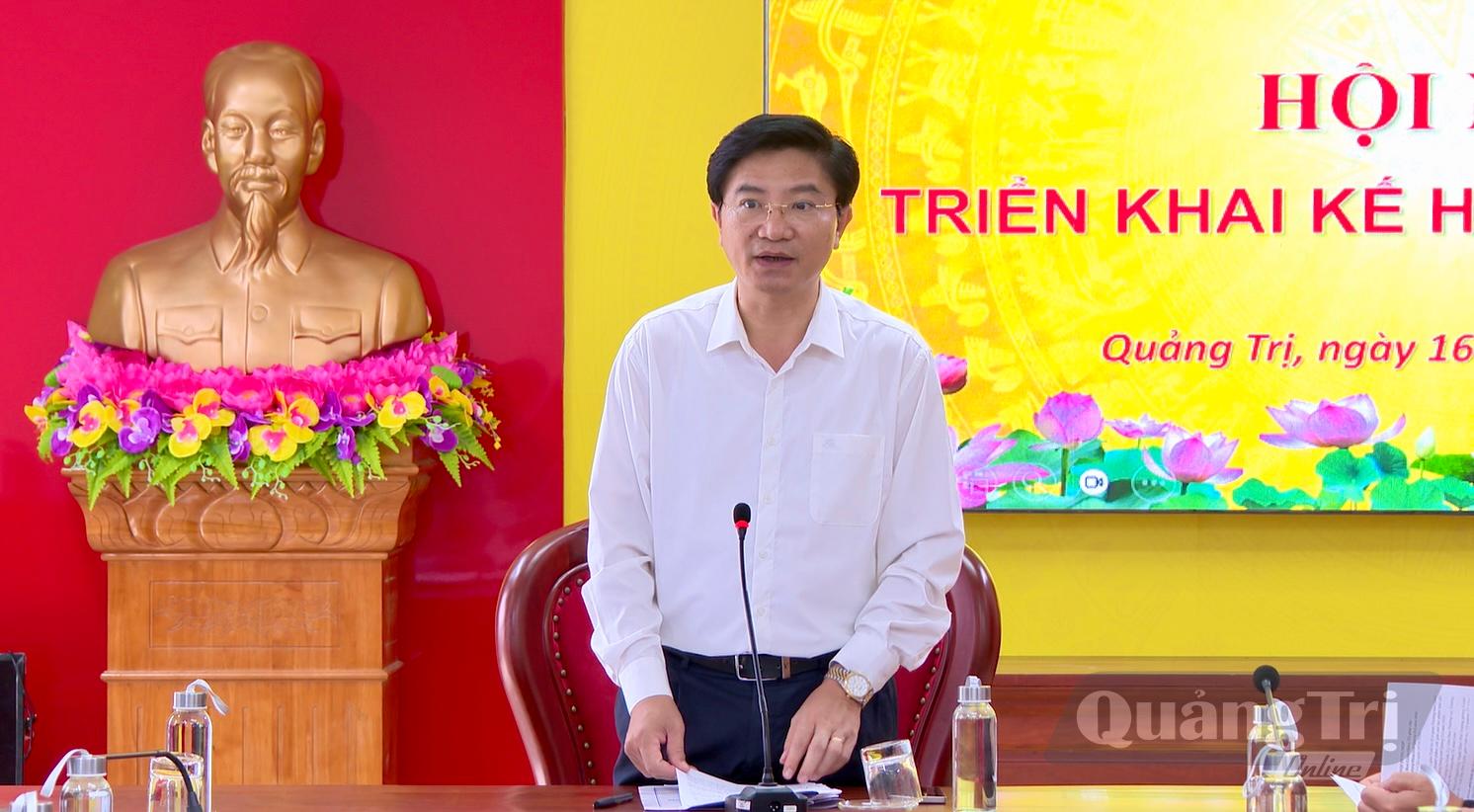 Đồng chí Trương An Ninh, Trưởng Ban Tuyên giáo Tỉnh ủy, Phó trưởng Ban Tổ chức giải phát biểu kết luận hội nghị - Ảnh: H.N