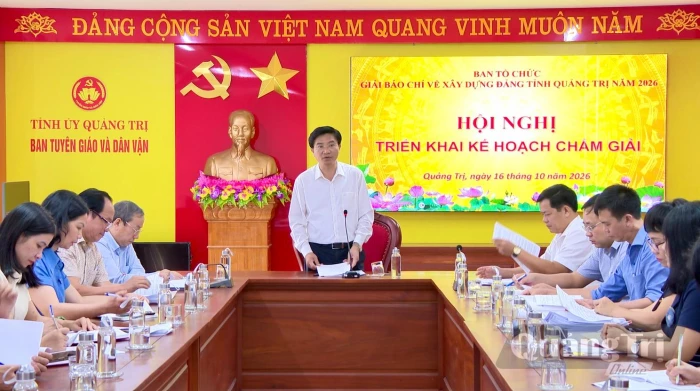 Triển khai kế hoạch chấm Giải báo chí về xây dựng Đảng tỉnh Quảng Trị năm 2026