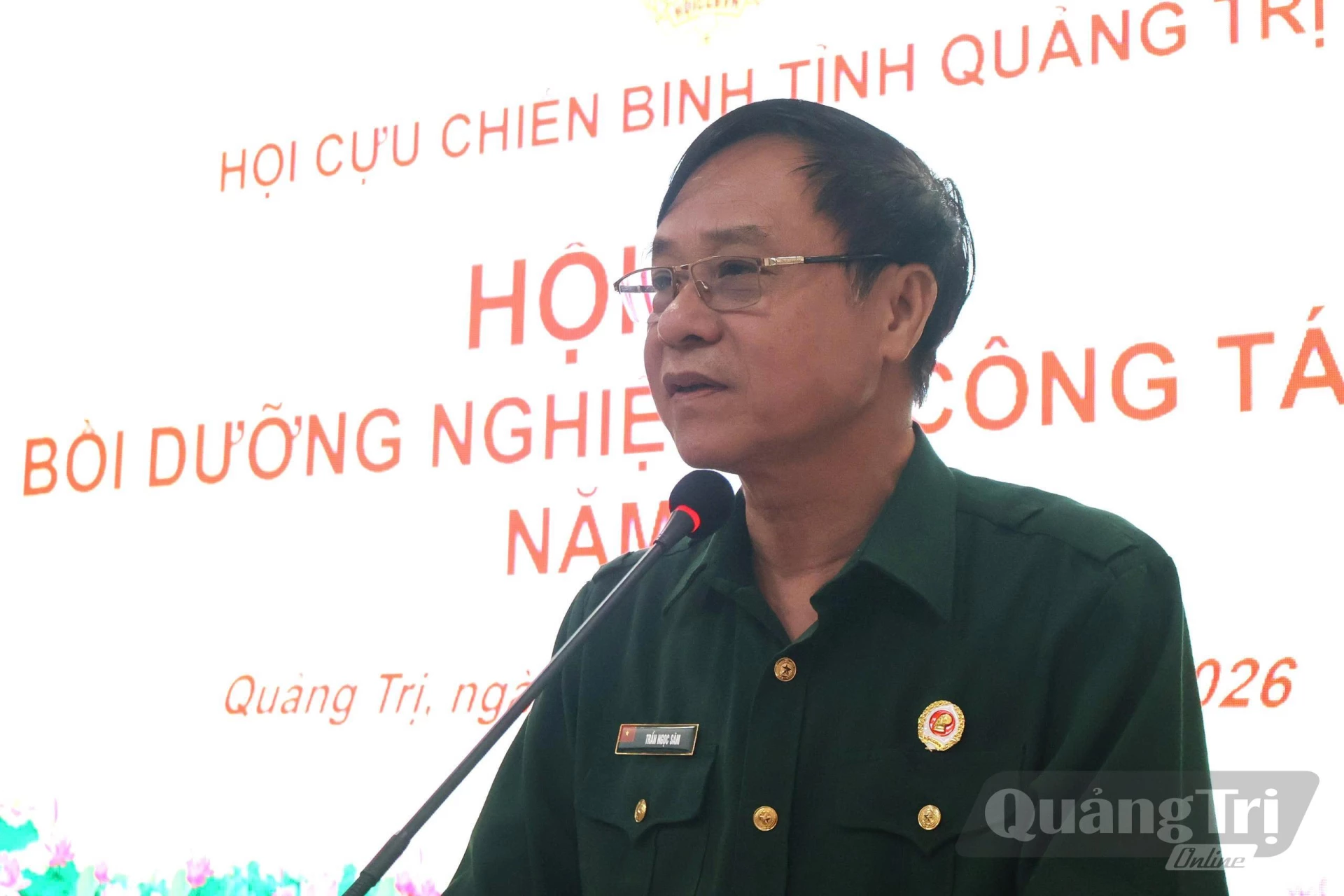 Đại diện lãnh đạo Hội CCB phát biểu tại lớp tập huấn - Ảnh: Đ.H