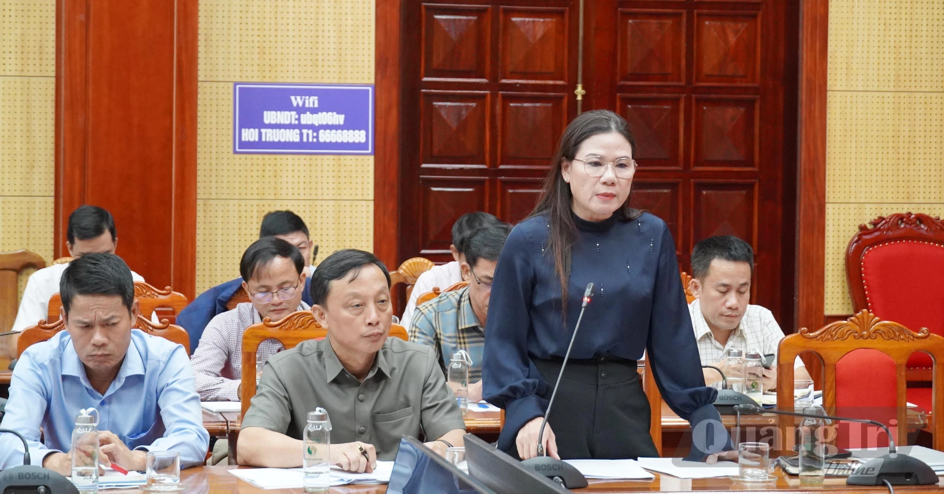 Đại diện lãnh đạo Sở Tài chính nêu ý kiến - Ảnh: C.H