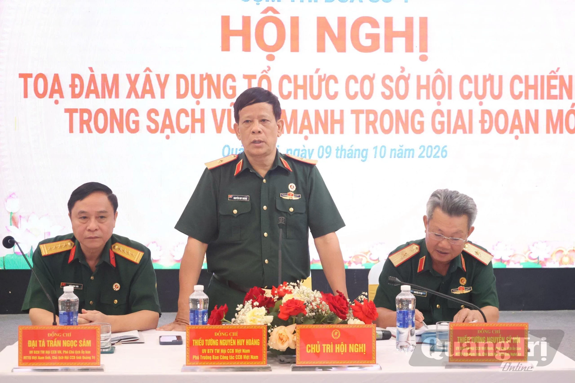 Đại diện Trung ương Hội CCB Việt Nam phát biểu tại hội nghị - Ảnh: Thùy Trang