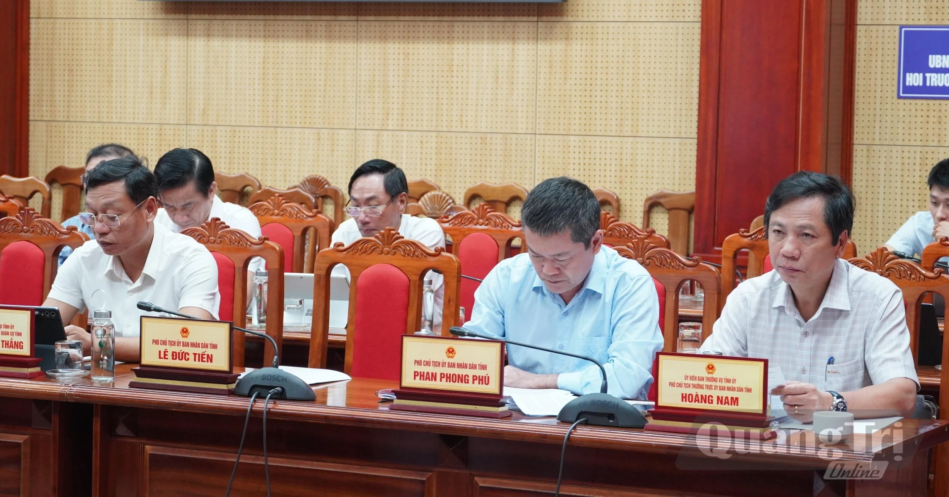 Đại biểu tham dự hội nghị tại điểm cầu Quảng Trị - Ảnh: Q.V