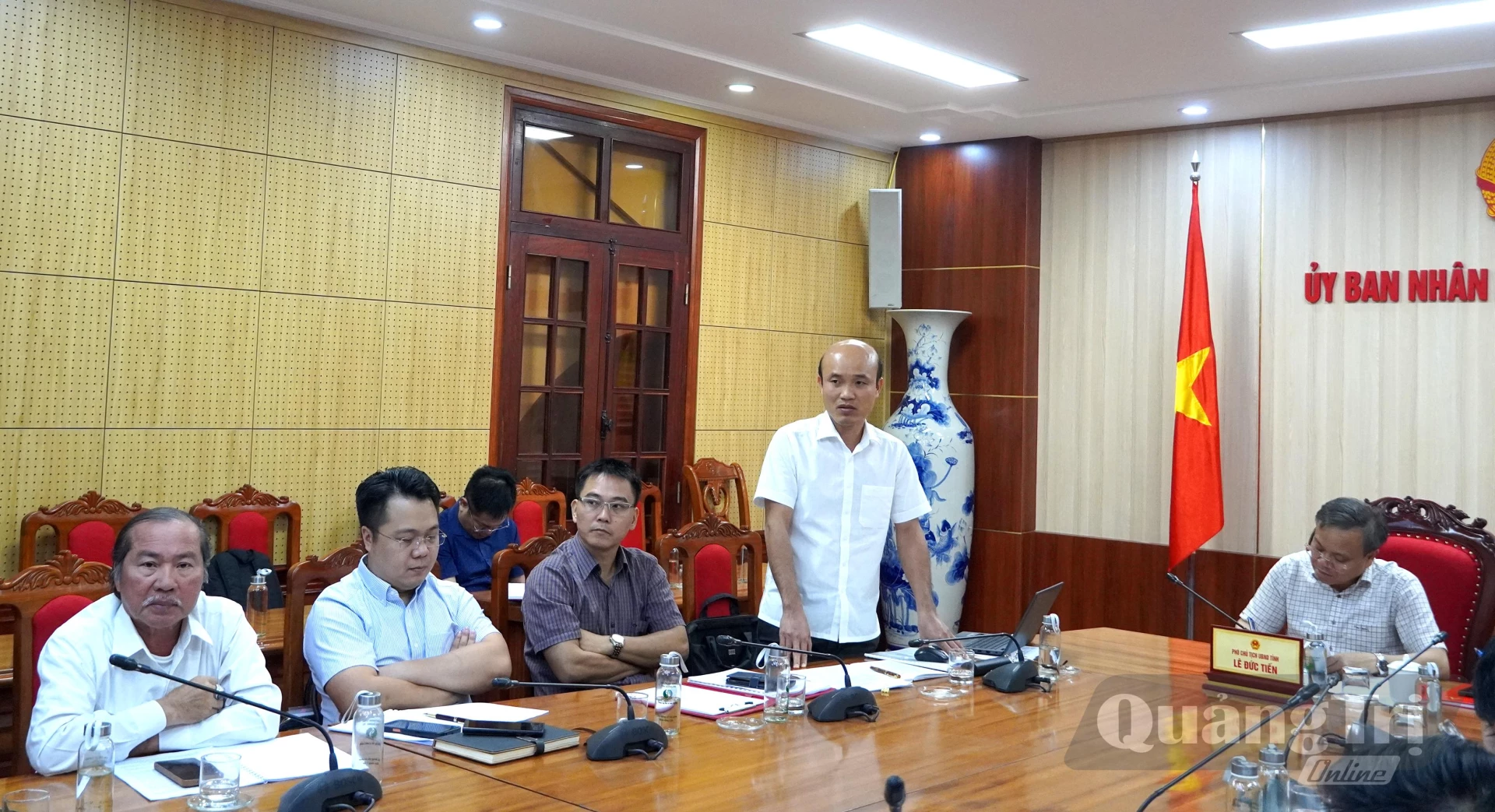 Đại diện địa phương liên quan phát biểu ý kiến - Ảnh: H.Tr