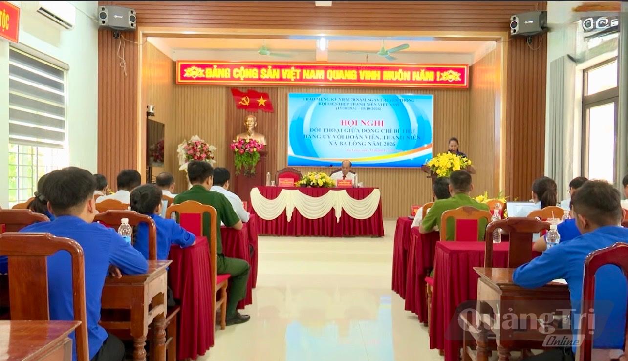 Đối thoại lắng nghe tâm tư, nguyện vọng của Đoàn viên thanh niên xã Ba Lòng. MH