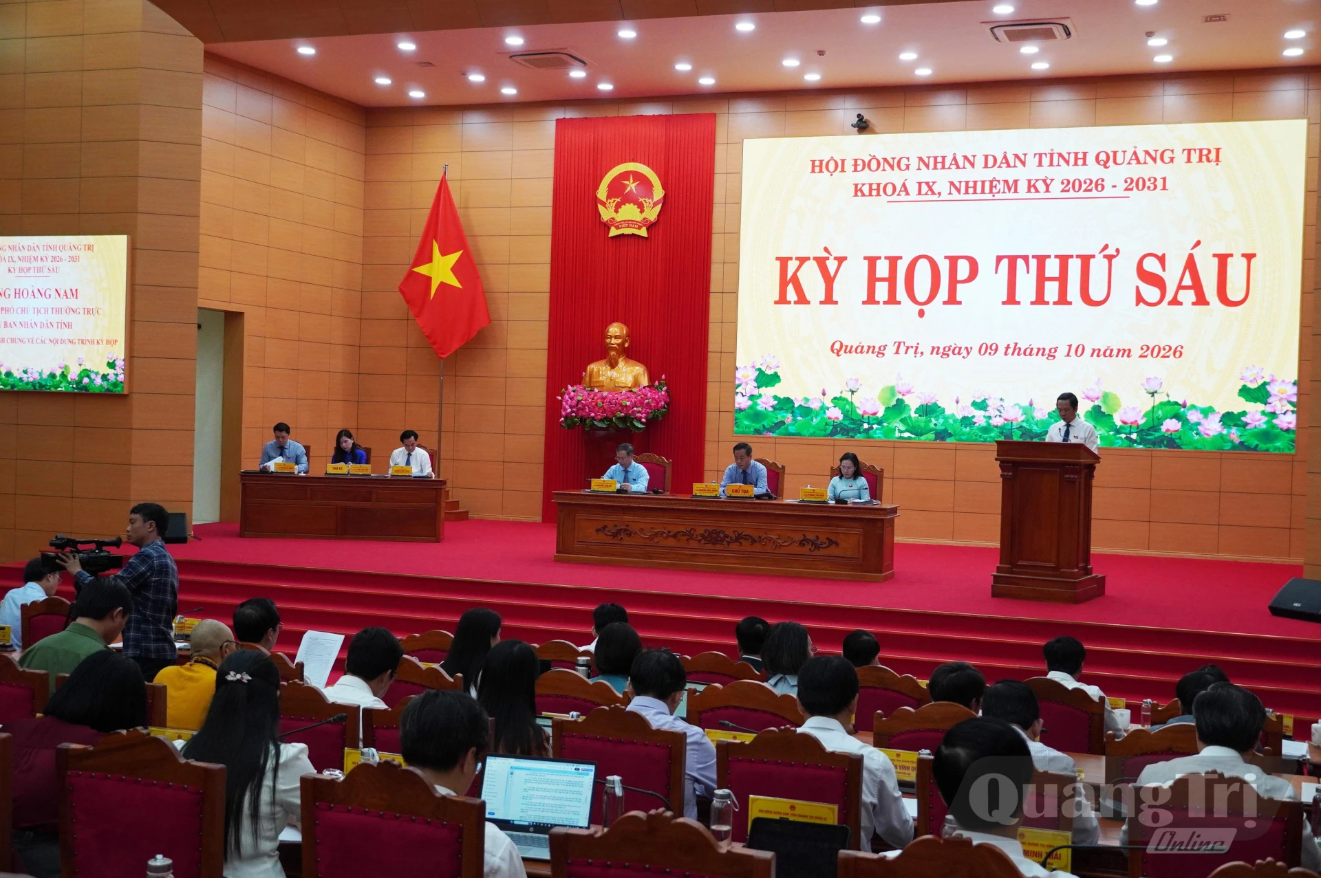 Quang cảnh kỳ họp thứ 6, HĐND tỉnh khóa IX, nhiệm kỳ 2026-2031 - Ảnh: X.P
