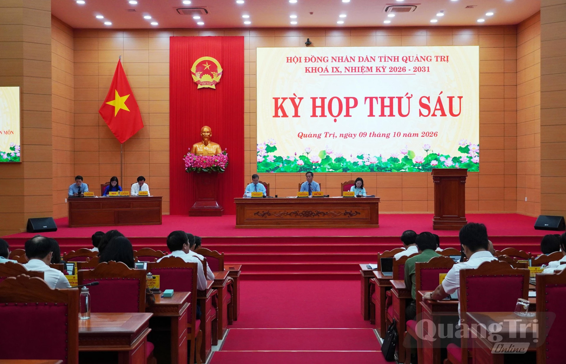  Quang cảnh kỳ họp thứ 6, HĐND tỉnh khóa IX, nhiệm kỳ 2026-2031 - Ảnh: X.P
