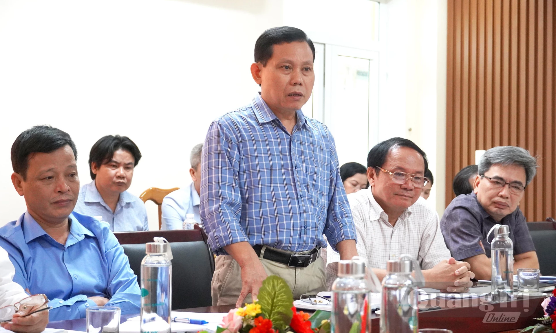 Lãnh đạo Báo và PPTH Quảng Trị phát biểu ý kiến - Ảnh: X.P