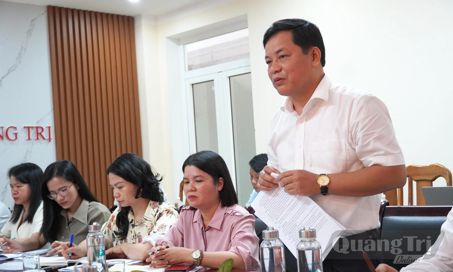Lãnh đạo Ban Tuyên giáo Tỉnh uỷ phát biểu - Ảnh: X.P