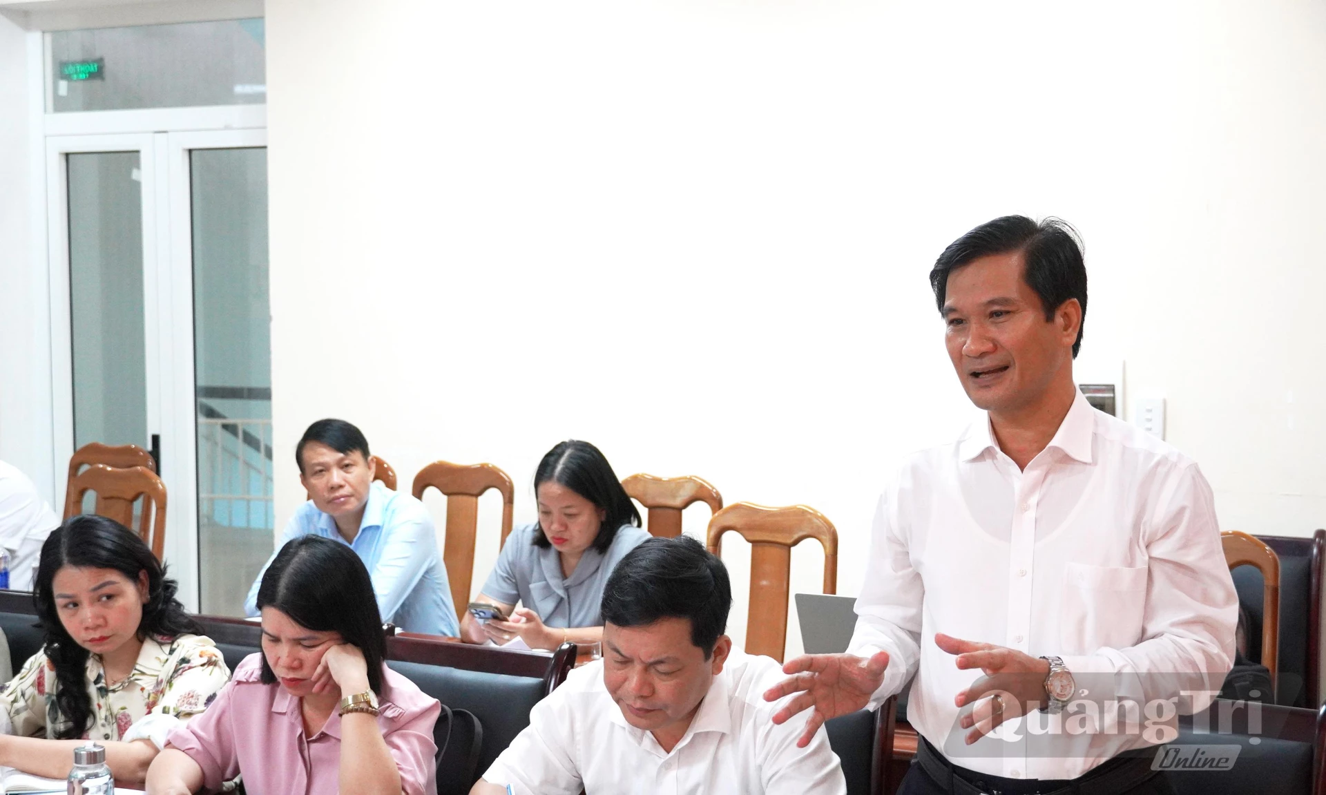 Lãnh đạo Ban Tuyên giáo Tỉnh uỷ phát biểu - Ảnh: X.P