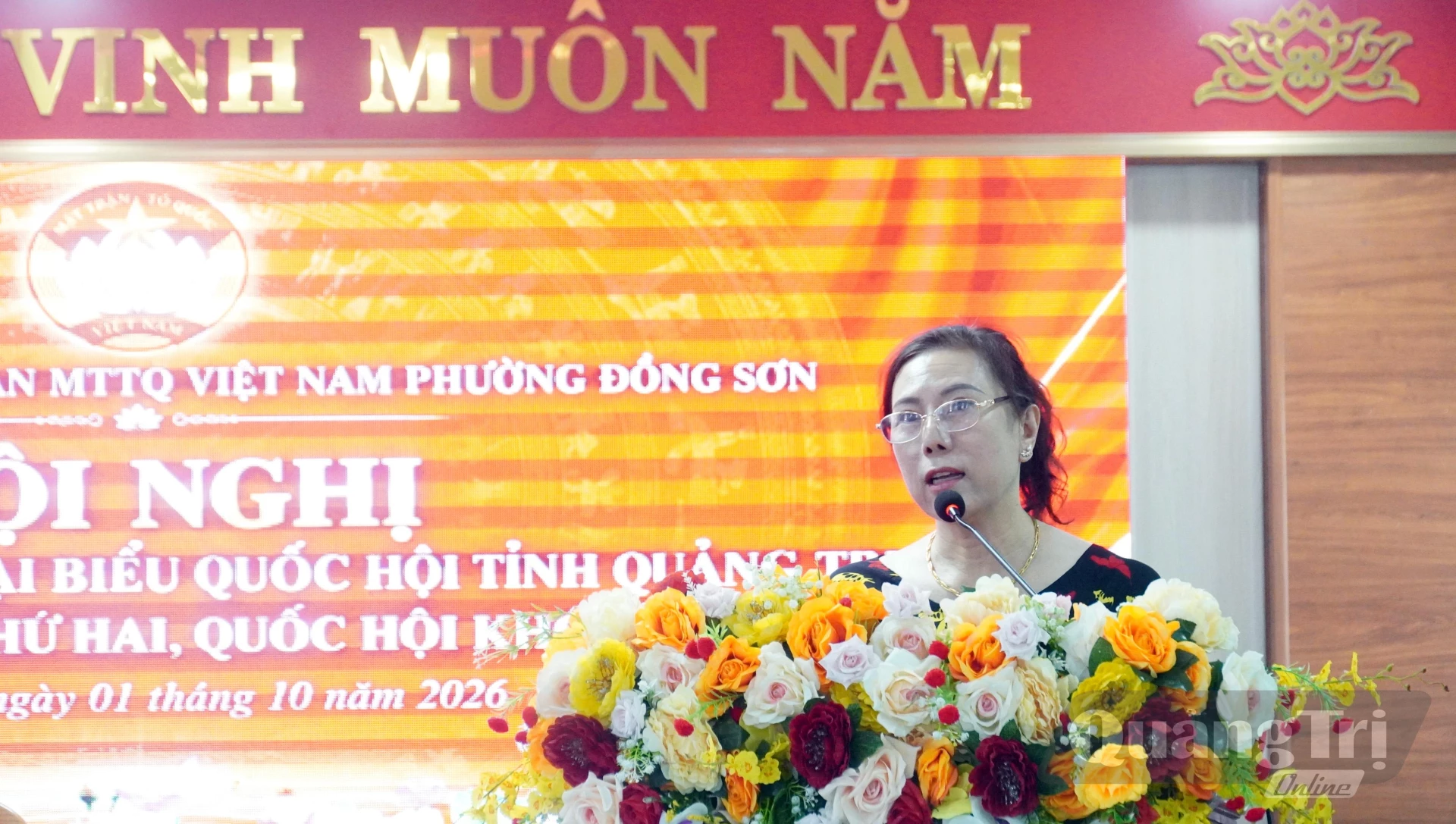 Cử tri phát biểu tại hội nghị - Ảnh: N.M