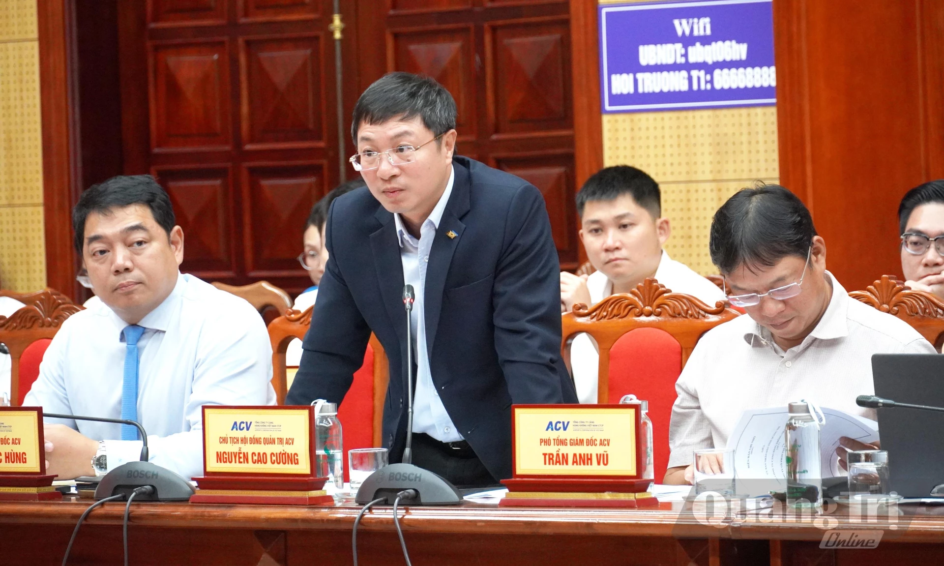 Ông Nguyễn Cao Cường, Chủ tịch Hội đồng quản trị ACV phát biểu tại buổi làm việc - Ảnh: X.P