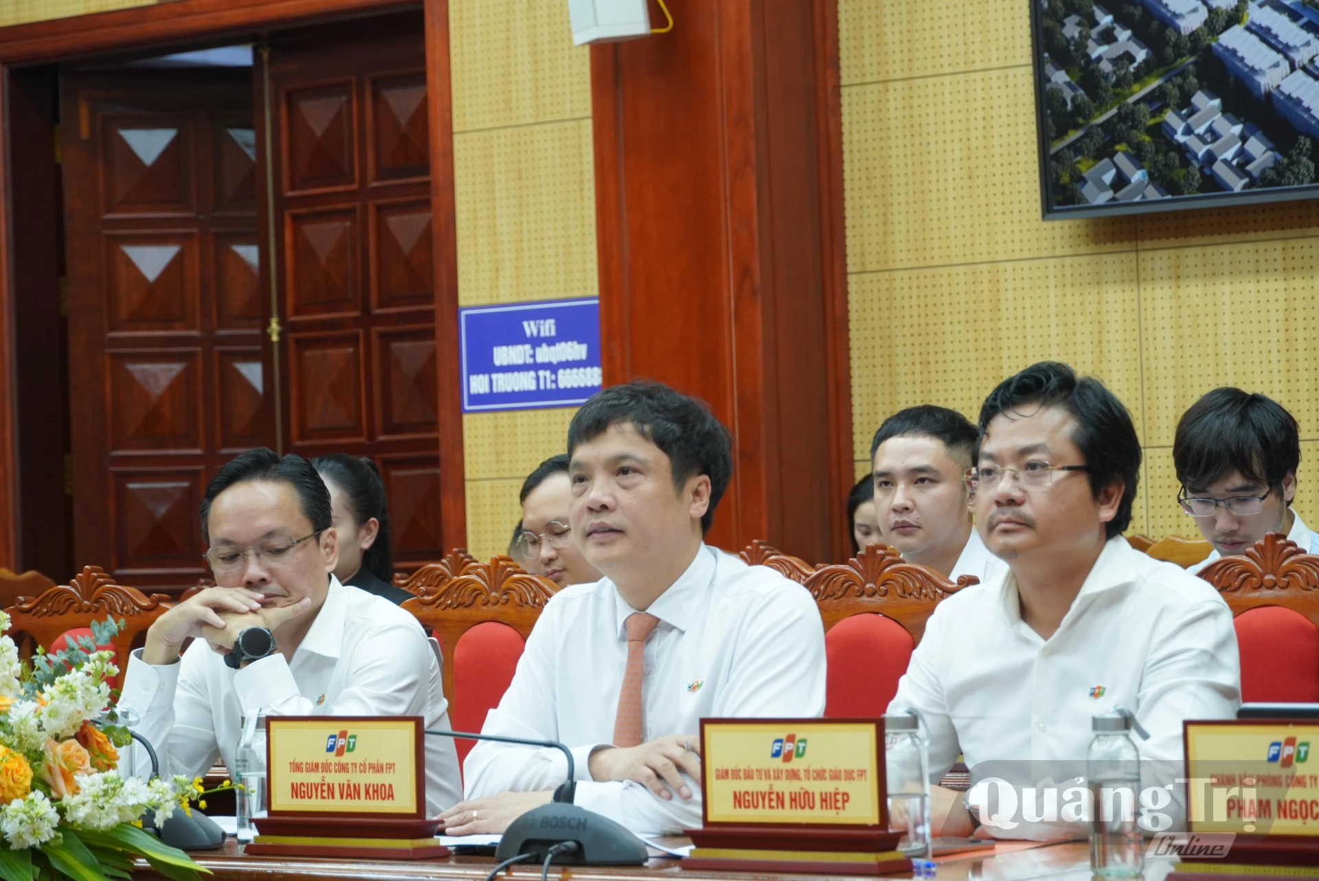 Đại diện lãnh đạo Công ty Cổ phần FPT tại buổi làm việc-Ảnh: HL