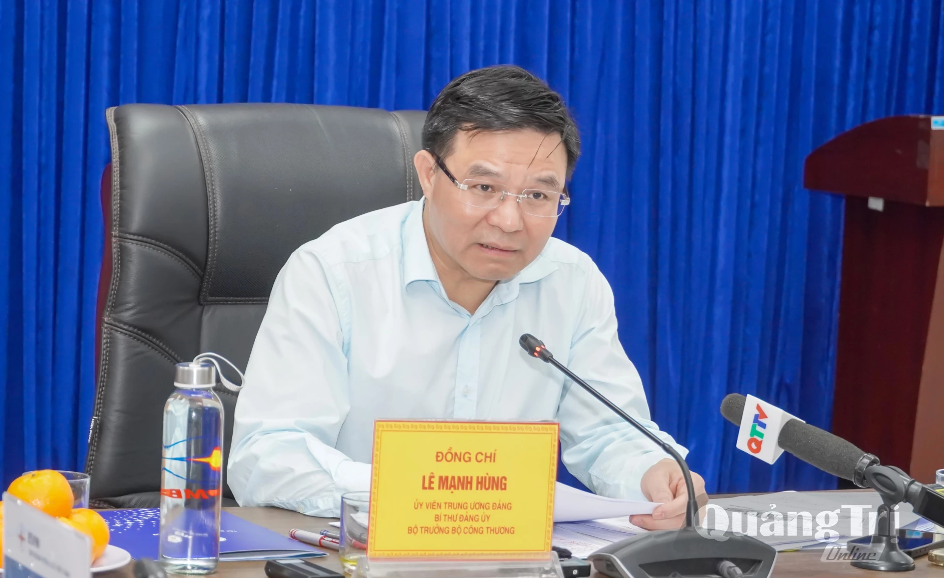 Đồng chí Bộ trưởng Bộ Công thương Lê Mạnh Hùng kết luận buổi làm việc- Ảnh: N.H