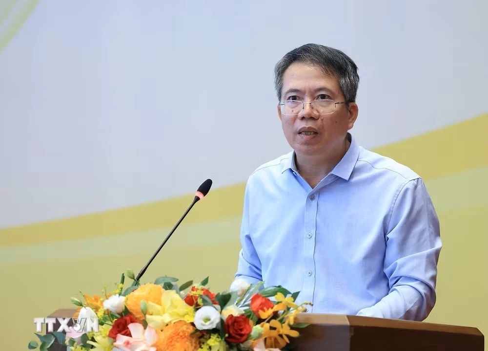 Phó Chủ nhiệm Văn phòng Quốc hội Nguyễn Văn Hiển thông tin chuẩn bị Kỳ họp thứ 2, Quốc hội khóa XVI. (Ảnh: Tuấn Anh/TTXVN)