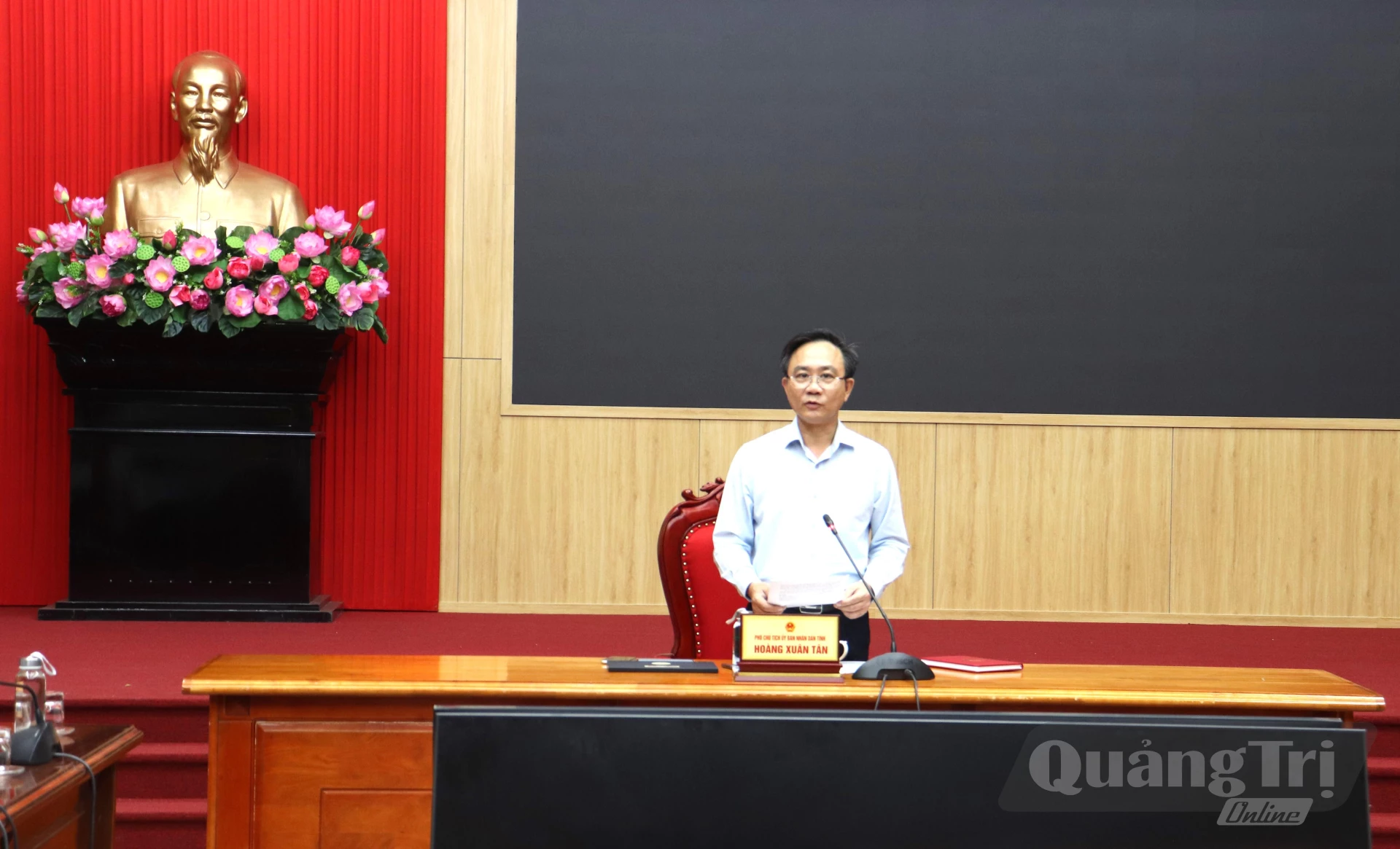 Đồng chí Hoàng Xuân Tân, Phó Chủ tịch UBND tỉnh phát biểu chỉ đạo - Ảnh: LT