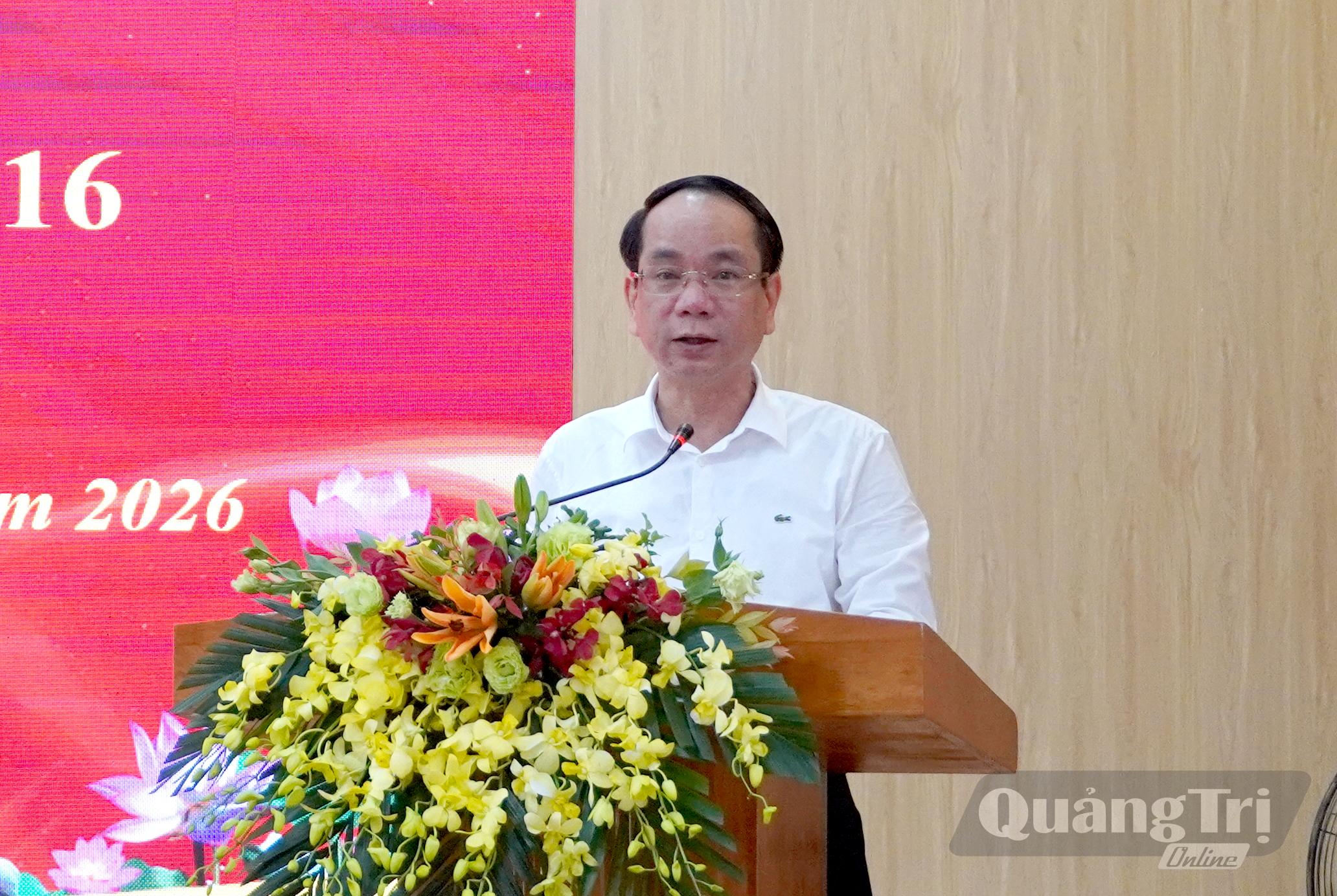 Đồng chí Bí thư Đảng ủy phường Đồng Hới Phan Mạnh Hùng phát biểu kết luận tại hội nghị - Ảnh: H.Tr.