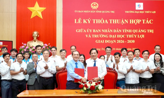 UBND tỉnh ký kết thỏa thuận hợp tác với Trường đại học Thủy lợi