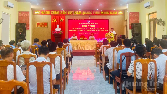 Phường Đồng Sơn triển khai nhiệm vụ xây dựng Đảng quý IV/2026