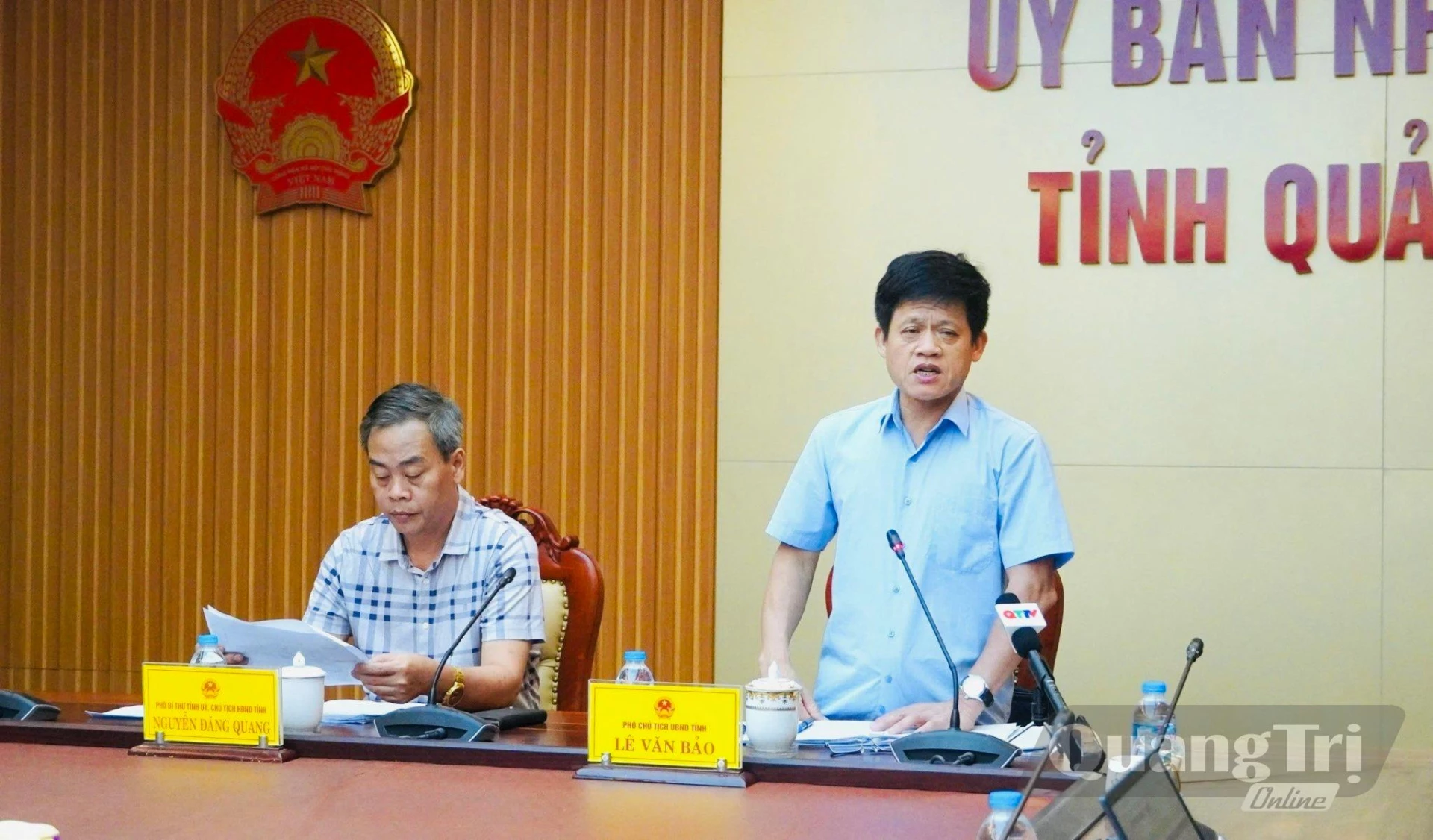 Đồng chí Lê Văn Bảo, Phó Chủ tịch UBND tỉnh kết luận buổi làm việc - Ảnh: Mỹ Nhị 