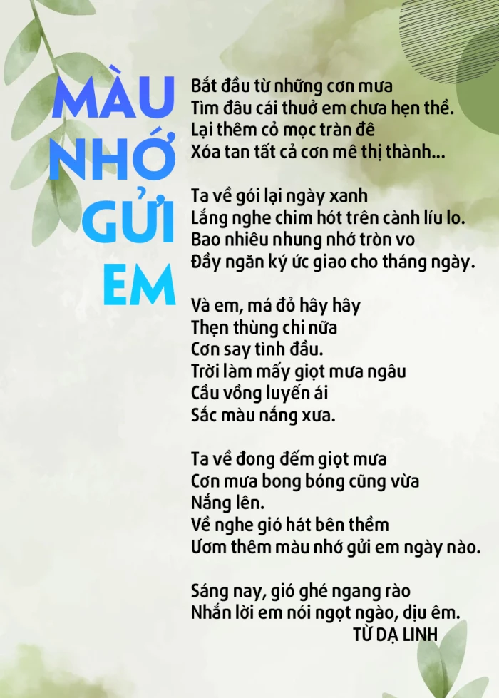 Màu nhớ gửi em