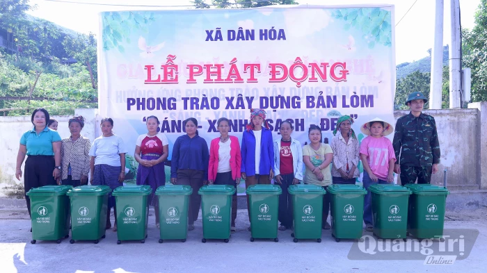 Xã Dân Hóa xây dựng cảnh quan môi trường sáng, xanh, sạch, đẹp