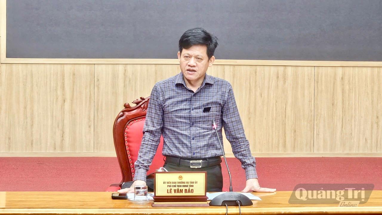 Đồng chí Lê Văn Bảo, Phó Chủ tịch UBND tỉnh kết luận tại cuộc họp-Ảnh: Phan Khiêm