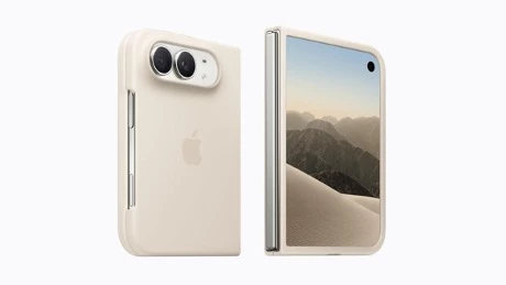 Ốp lưng của Apple dành cho iPhone Duo nhìn từ mặt lưng và mặt màn hình. Ảnh: Apple