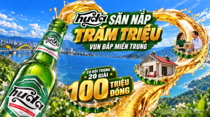 Khai mở 'Chiến thắng kép' cùng bia Huda: Khi niềm vui trúng lớn song hành cùng dựng xây quê hương miền Trung