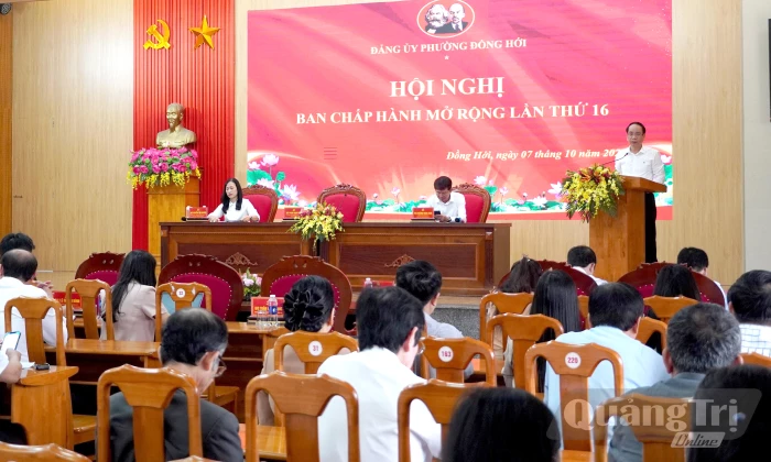 Đảng ủy phường Đồng Hới: Lấy sản phẩm, kết quả cụ thể, làm thước đo hoàn thành nhiệm vụ
