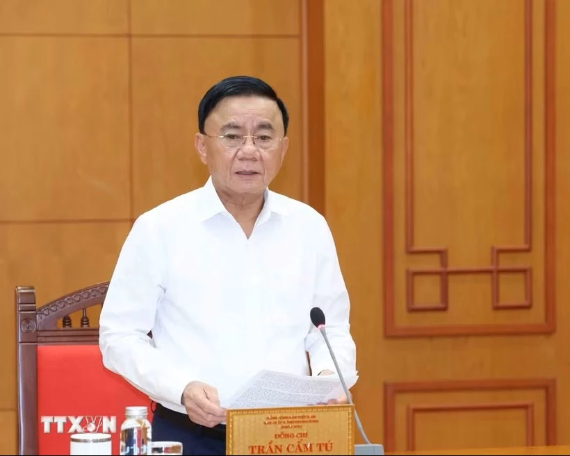 Đồng chí Trần Cẩm Tú, Ủy viên Bộ Chính trị, Thường trực Ban Bí thư. (Ảnh: Phương Hoa/TTXVN)