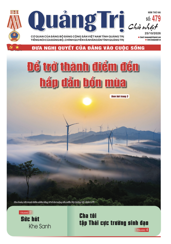 Báo Quảng Trị số 479 - Ngày 25/10/2026