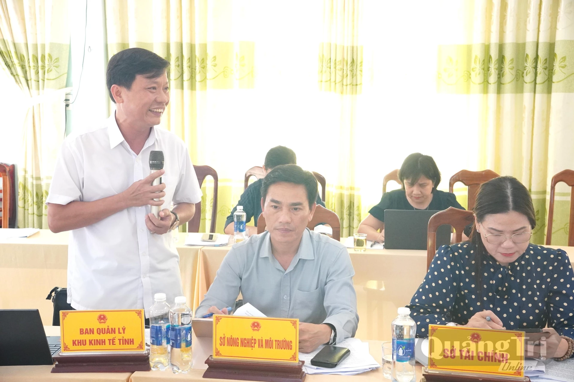 Đại diện lãnh đạo sở, ngành phát biểu - Ảnh: Đ.V