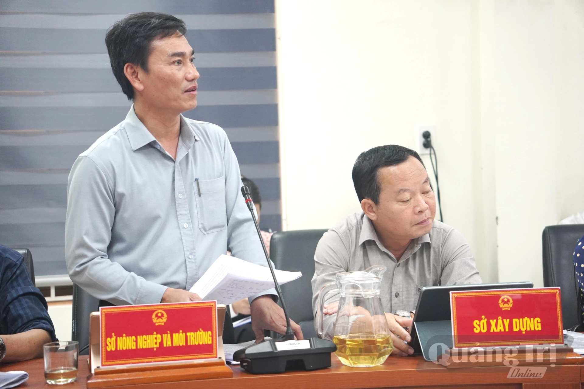 Đại diện lãnh đạo sở, ngành phát biểu - Ảnh: Đ.V