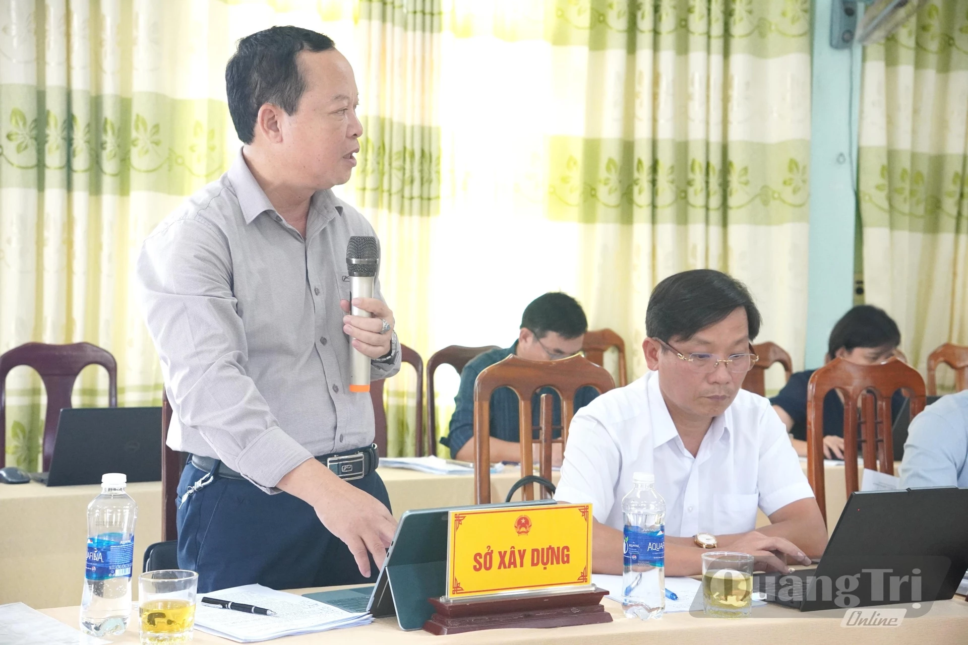 Đại diện lãnh đạo sở, ngành phát biểu - Ảnh: Đ.V