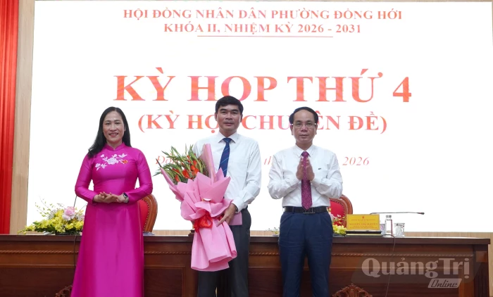 Đồng chí Hoàng Đức Thiện được bầu giữ chức Chủ tịch UBND phường Đồng Hới, nhiệm kỳ 2026-2031