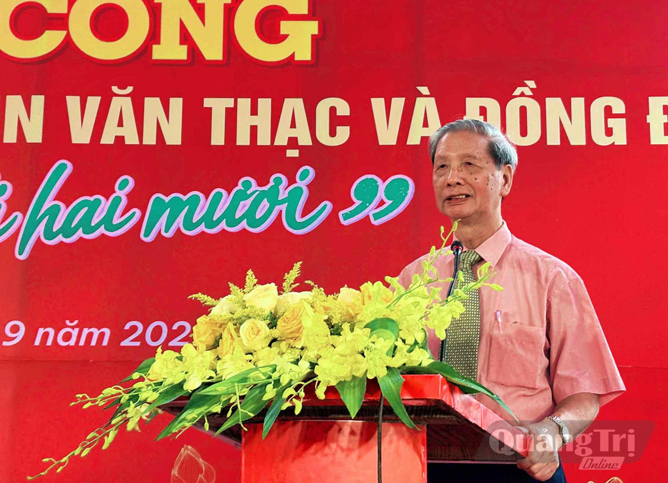 Ông Nguyễn Văn Thục chia sẻ những cảm nhận của mình, gửi gắm niềm tin vào thế hệ trẻ hôm nay - Ảnh: NVCC