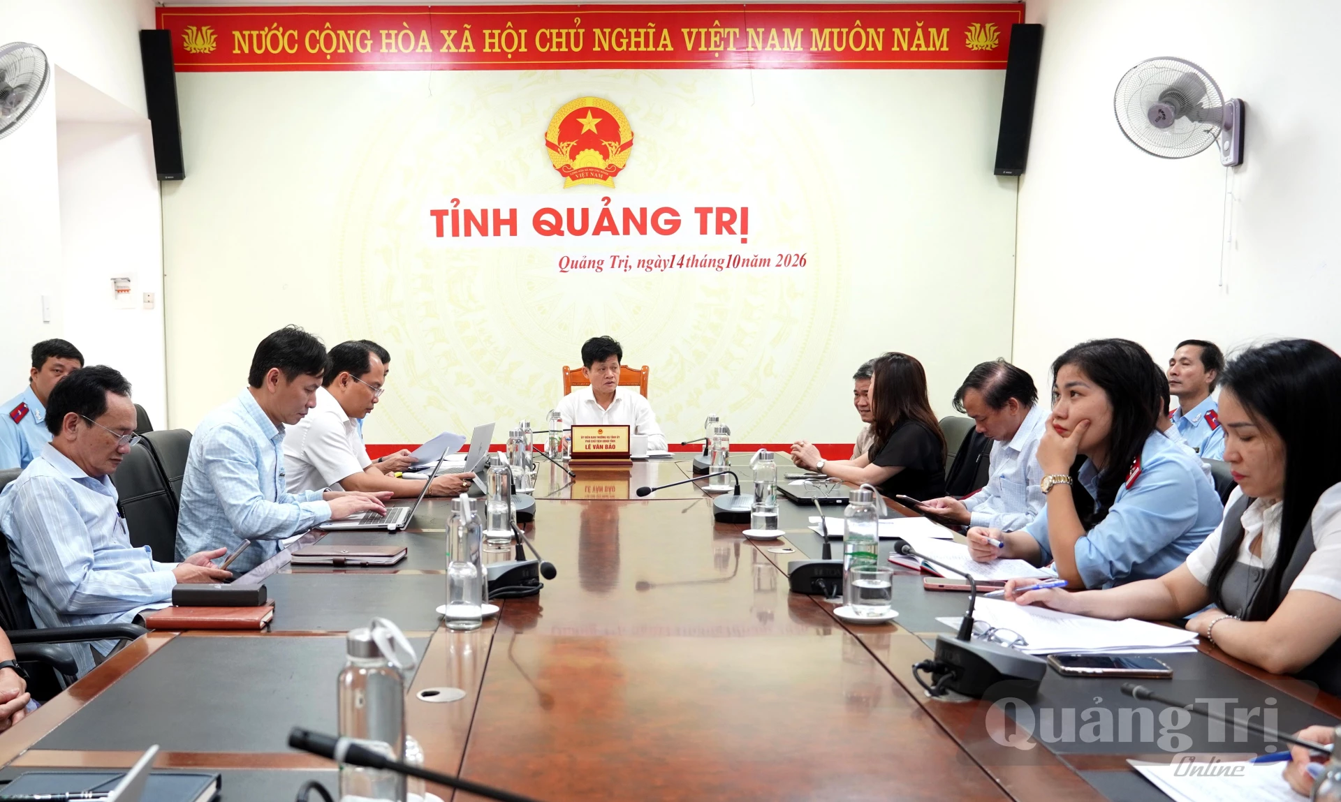 Quang cảnh tại điểm cầu tỉnh Quảng Trị - Ảnh:  H.L