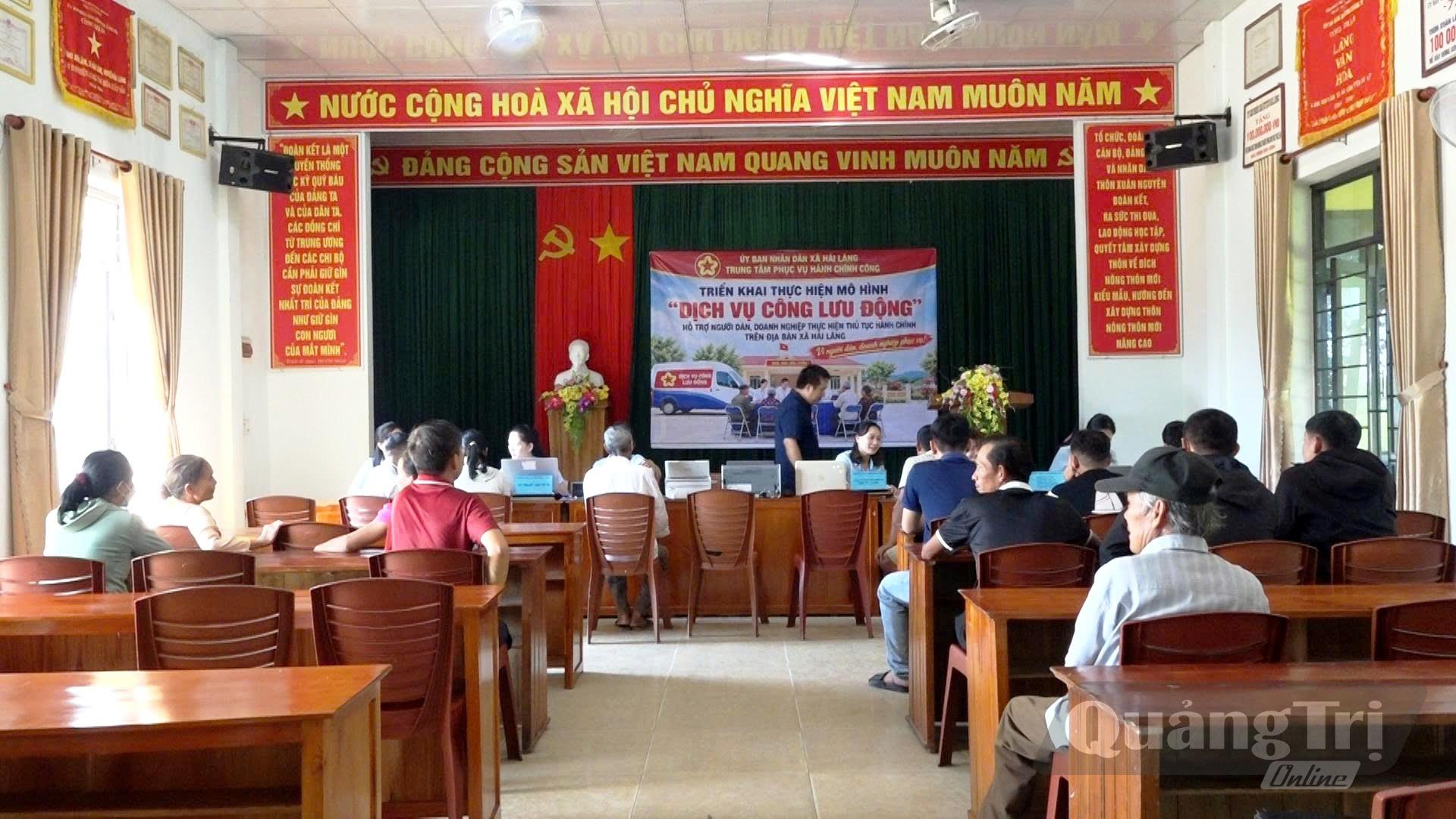 Trung tâm Phục vụ hành chính công xã Hải Lăng triển khai “dịch vụ công lưu động” từ tháng 10/2026 - Ảnh: V.A