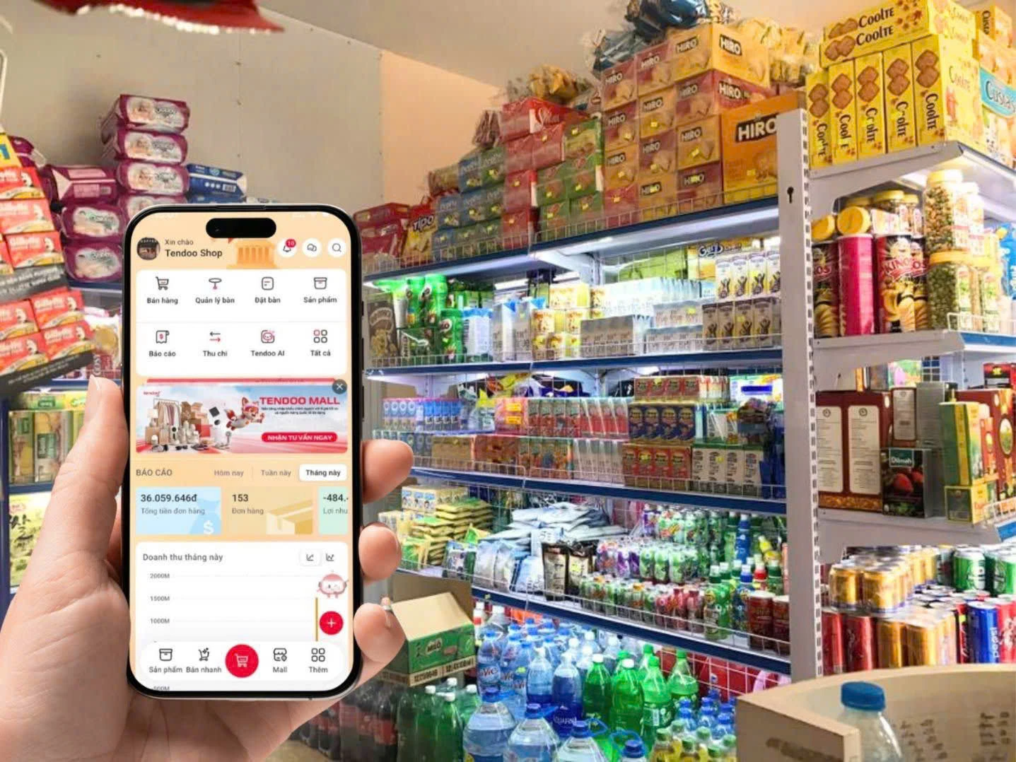 Giao diện tính năng Tendoo giúp người dùng dễ thao tác
