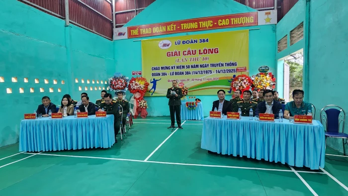 Giải cầu lông chào mừng Kỷ niệm 50 năm ngày truyền thống Đoàn 384 - Lữ đoàn 384