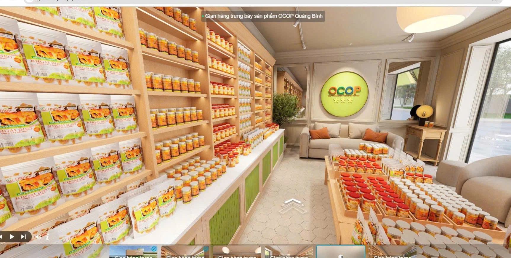 Gian hàng giới thiệu sản phẩm OCOP trên nền tảng số - Ảnh: T.HOA