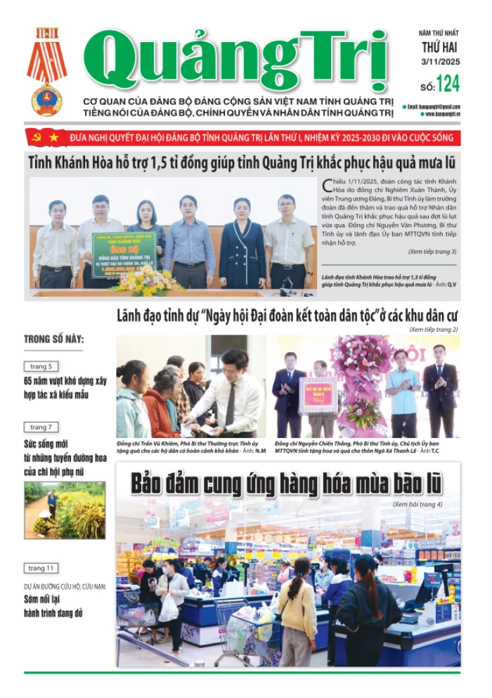 Báo Quảng Trị số 124 - Ngày 03-11-2025