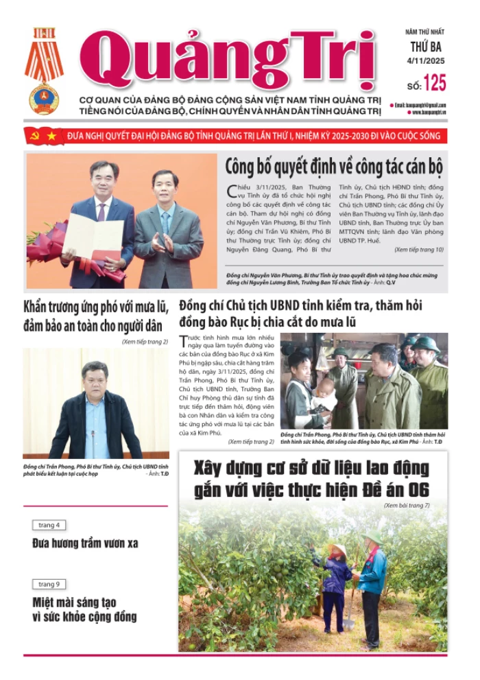 Báo Quảng Trị số 125 - Ngày 04-11-2025