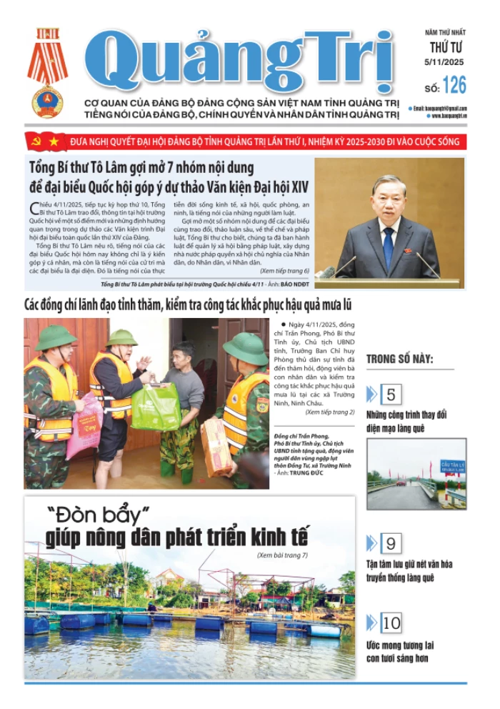 Báo Quảng Trị số 126 - Ngày 05-11-2025