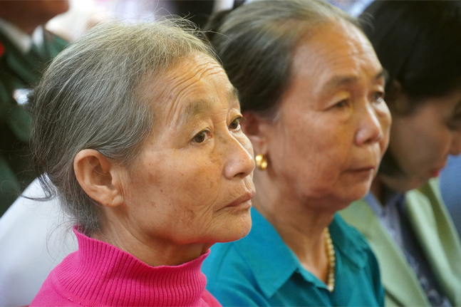 Bà Lê Thị Xây, em dâu liệt sĩ Nguyễn Hữu Phương