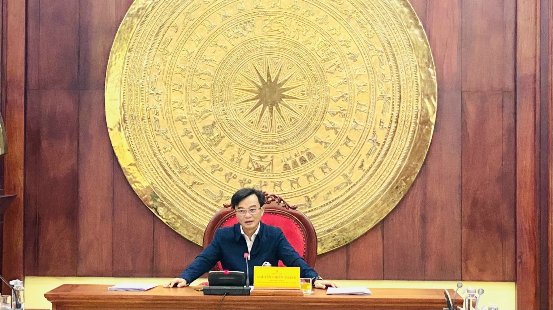 Đồng chí Nguyễn Chiến Thắng - Phó Bí thư Tỉnh ủy, Chủ tịch Ủy ban MTTQ Việt Nam tỉnh kết luận buổi làm việc - Ảnh: N.L