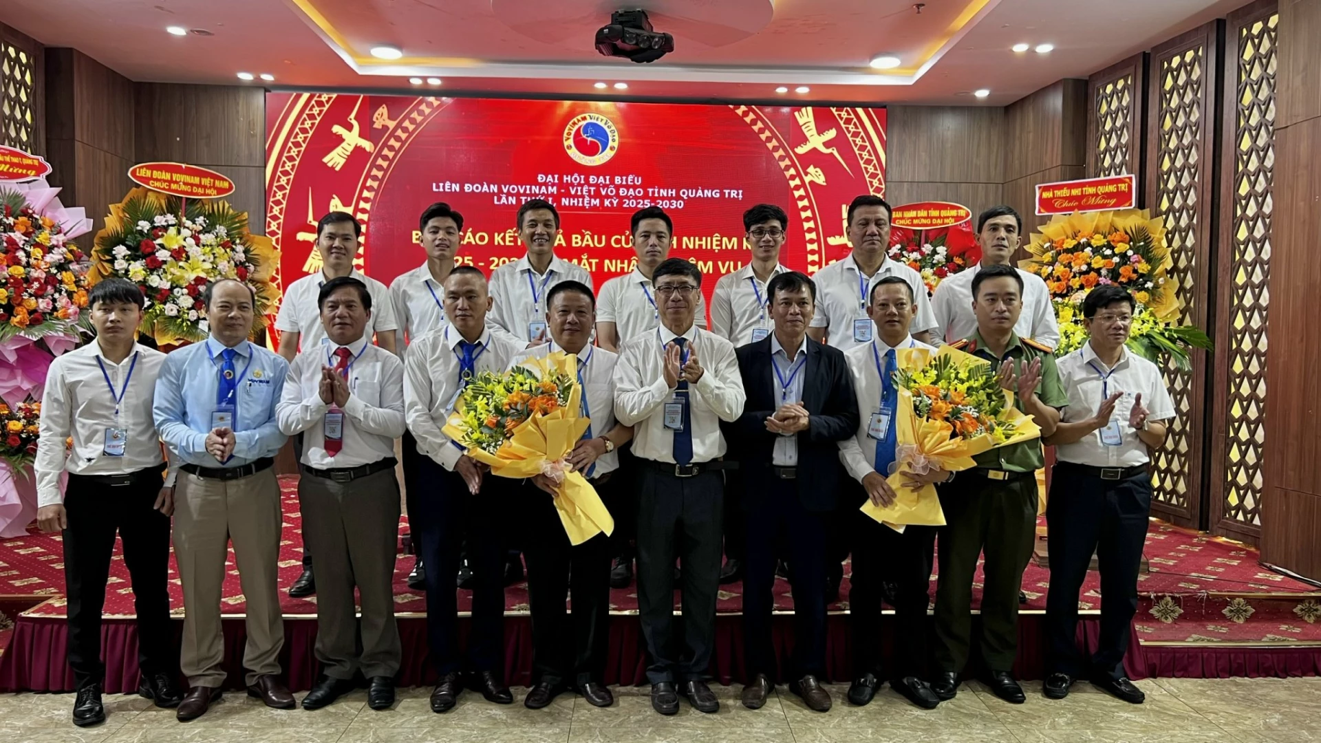 Ban Chấp hành Liên đoàn Vovinam - Việt Võ Đạo tỉnh Quảng Trị nhiệm kỳ 2025-2030 ra mắt đại hội
